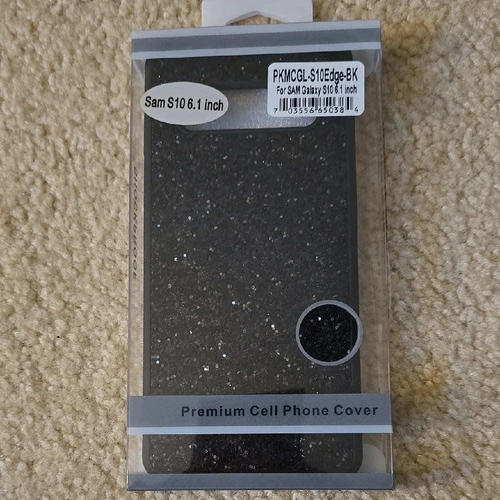 Premium Black Glitter Cell Phone Cover for Samsung Galaxy S10 6.1 Inch